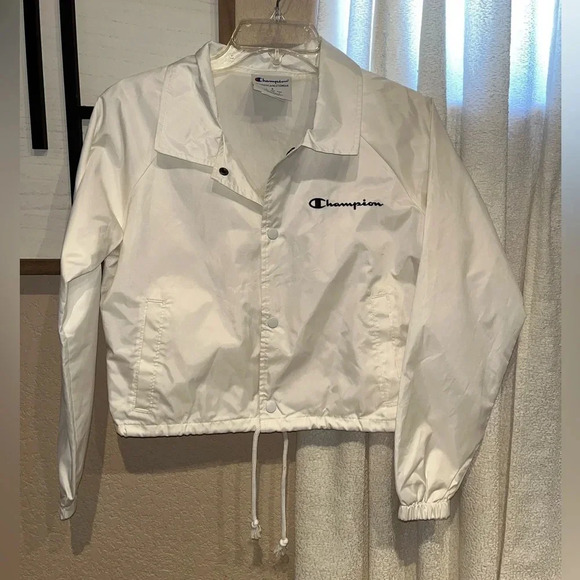 womens Champion athleticwear white‎ jacket Small - Picture 2 of 4